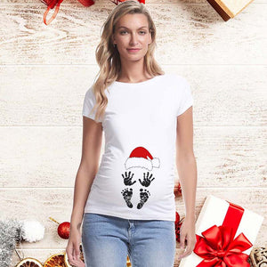 Celebrate the Season in Style: Christmas Short Sleeve Maternity Dress