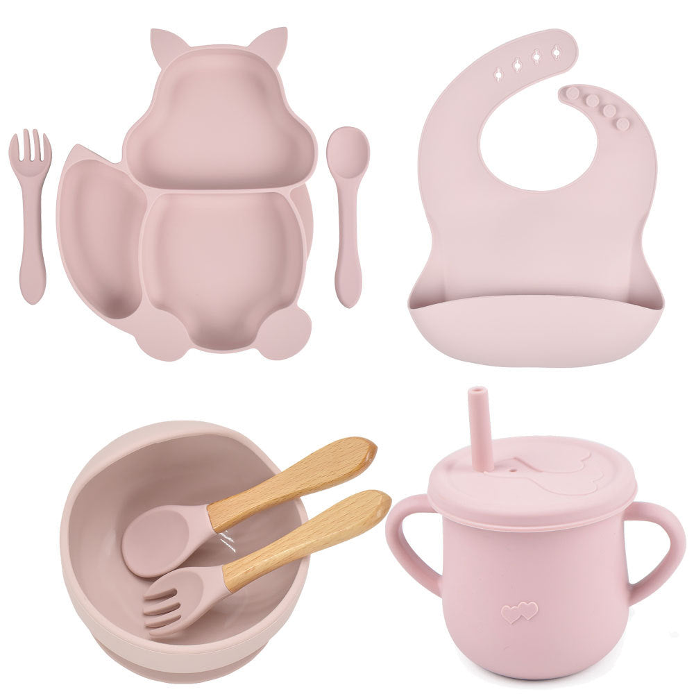 Baby Silicone Tableware Feeding Training Set