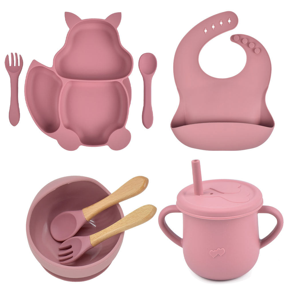 Baby Silicone Tableware Feeding Training Set