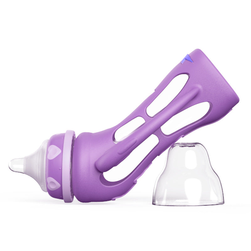 Glass Baby Straw Bottle – Drop-Resistant