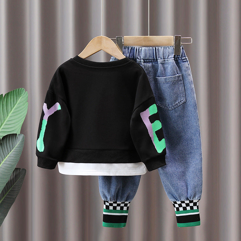 Handsome Baby Boy Two-piece Suit Clothes