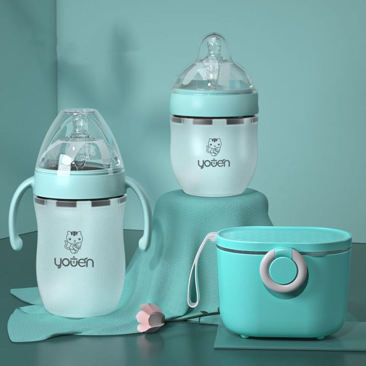 Silicone Baby Bottle – Anti-Drop with Straw