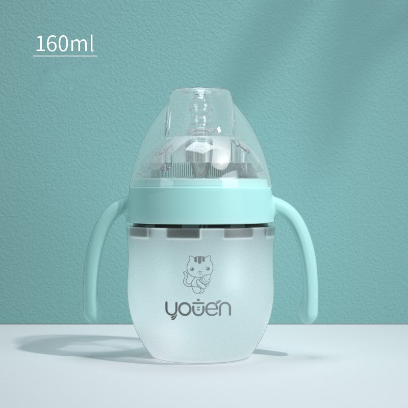 Silicone Baby Bottle – Anti-Drop with Straw