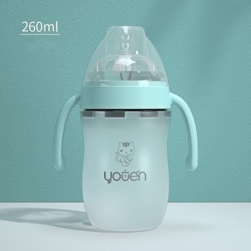 Silicone Baby Bottle – Anti-Drop with Straw