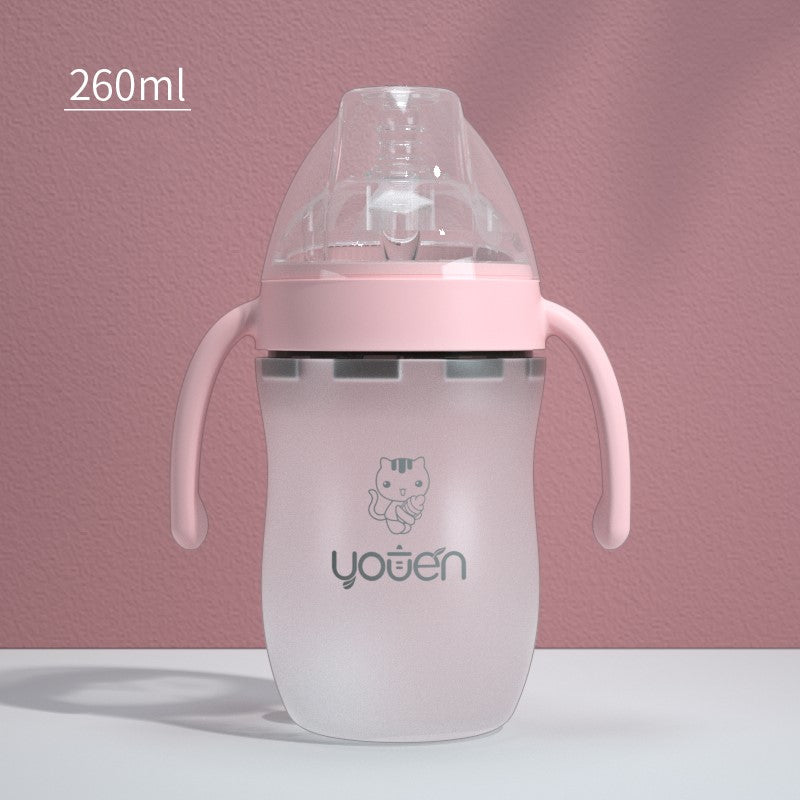 Silicone Baby Bottle – Anti-Drop with Straw