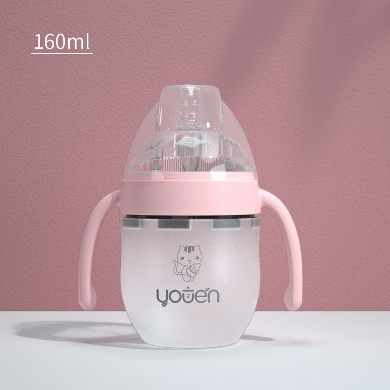 Silicone Baby Bottle – Anti-Drop with Straw