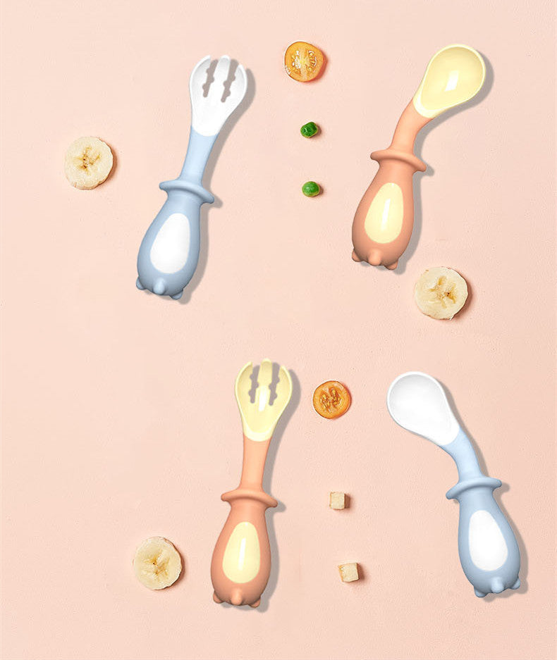 Baby Training Fork Spoon Tableware Set