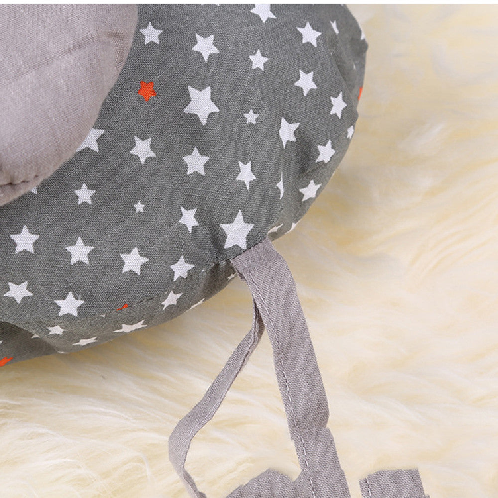 Baby Cotton Embroidered Printed Elephant Crib