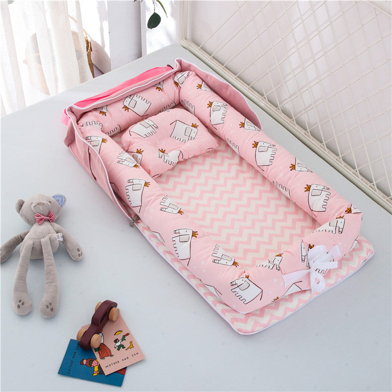 Cotton Portable Baby Crib
