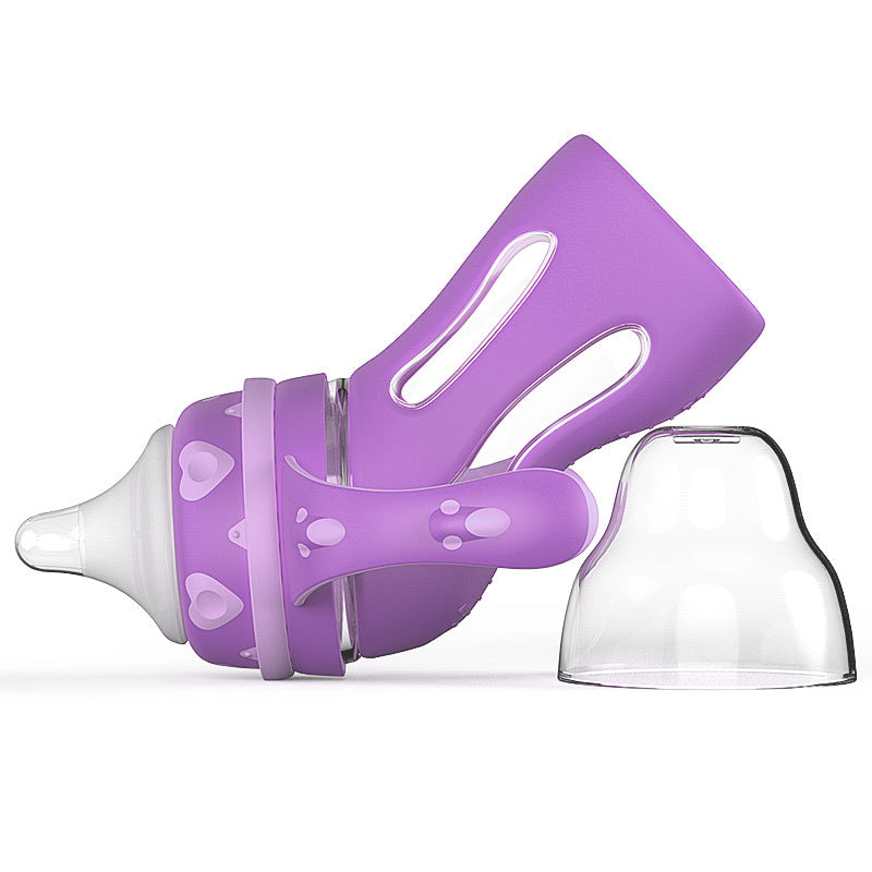Glass Baby Straw Bottle – Drop-Resistant