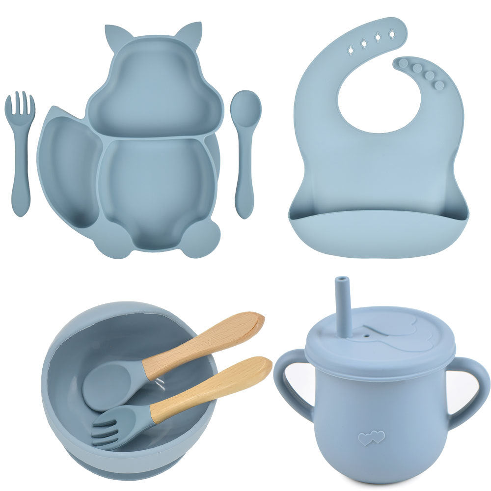 Baby Silicone Tableware Feeding Training Set