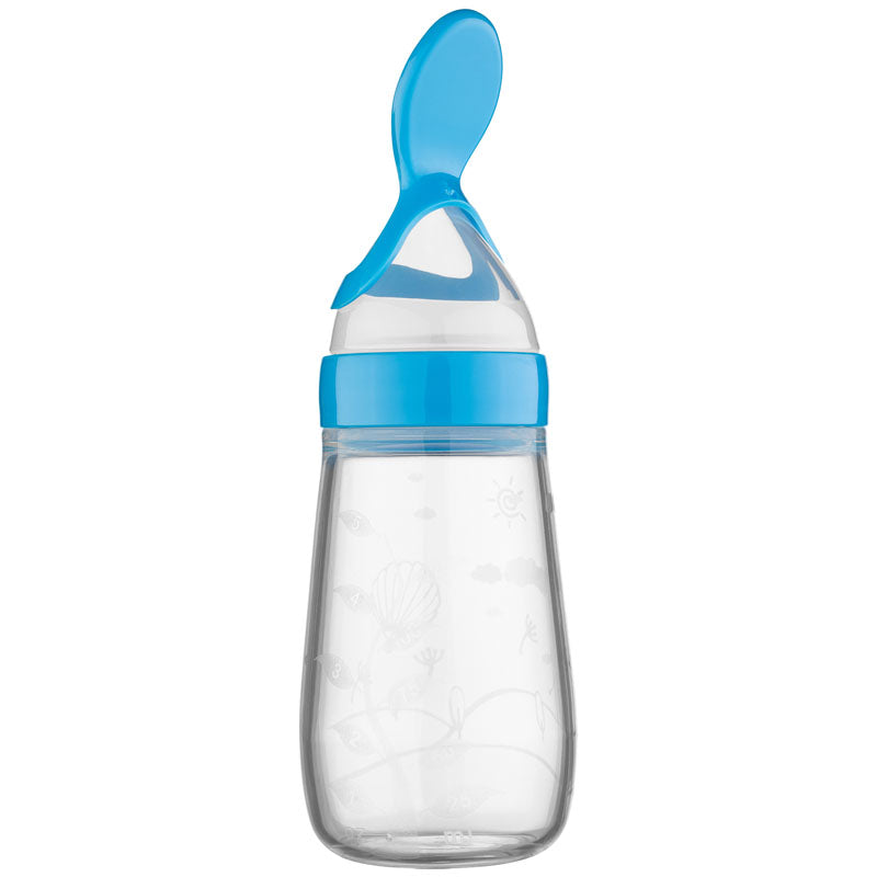 Silicone Baby Squeeze Bottle – Flat Bottom