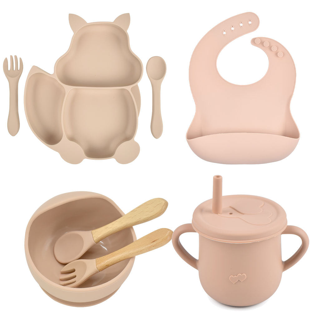 Baby Silicone Tableware Feeding Training Set