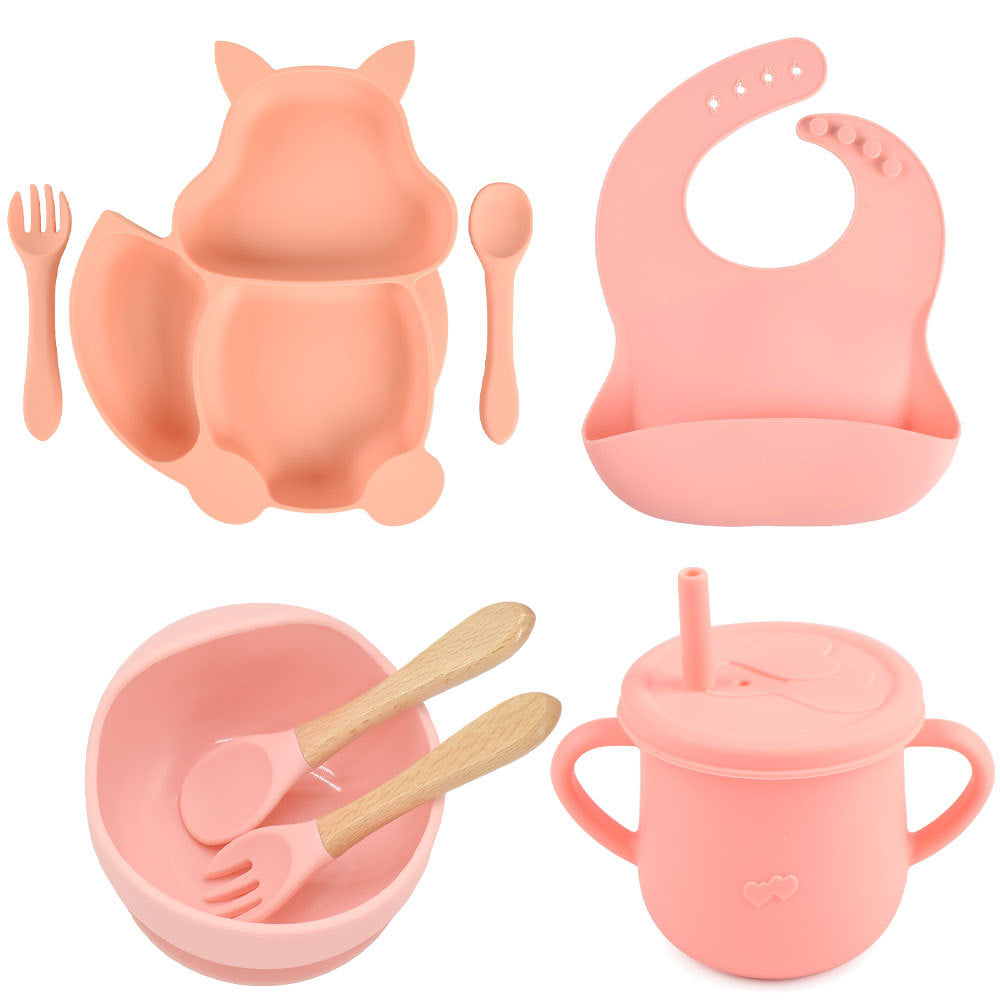 Baby Silicone Tableware Feeding Training Set