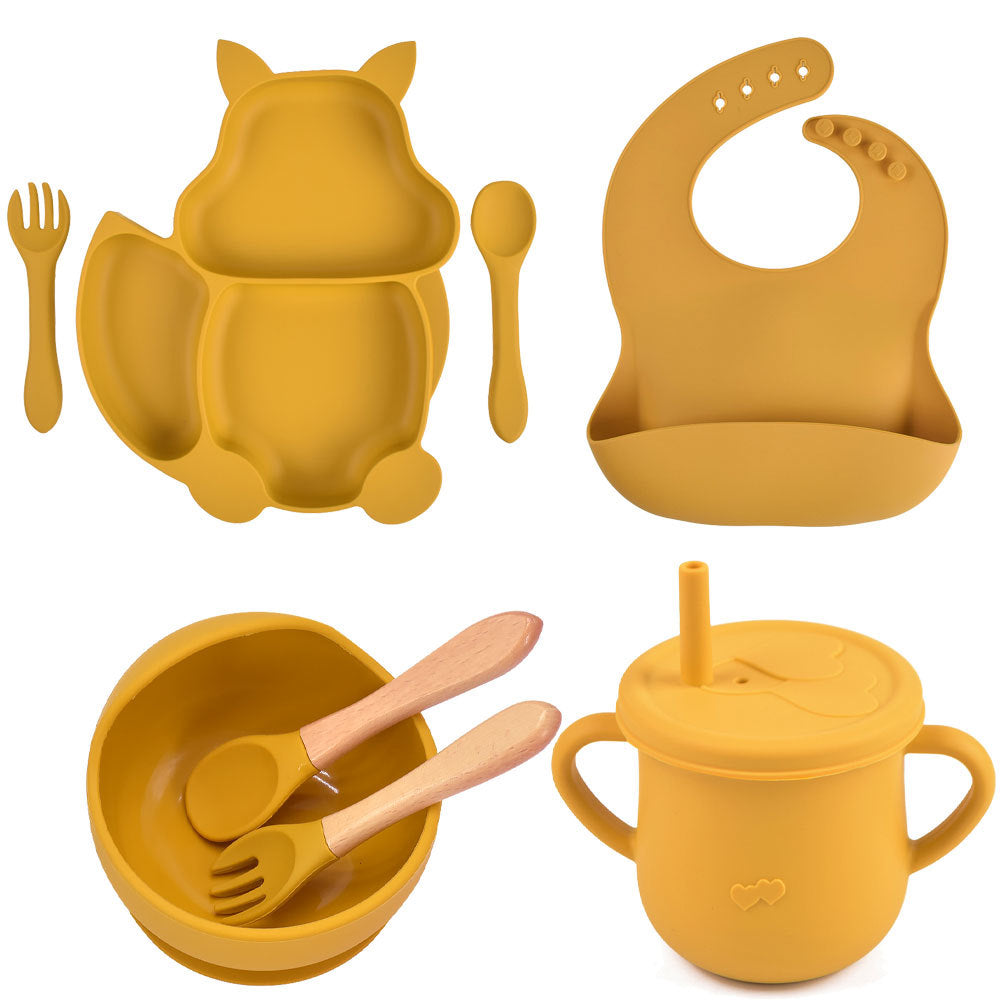 Baby Silicone Tableware Feeding Training Set
