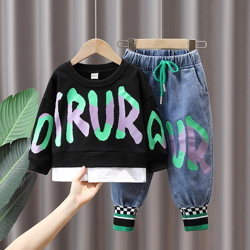 Handsome Baby Boy Two-piece Suit Clothes