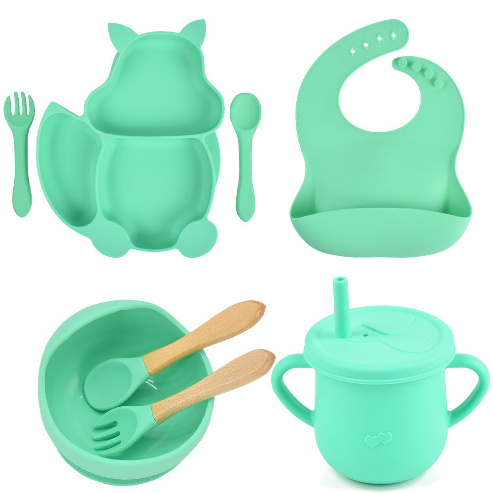 Baby Silicone Tableware Feeding Training Set