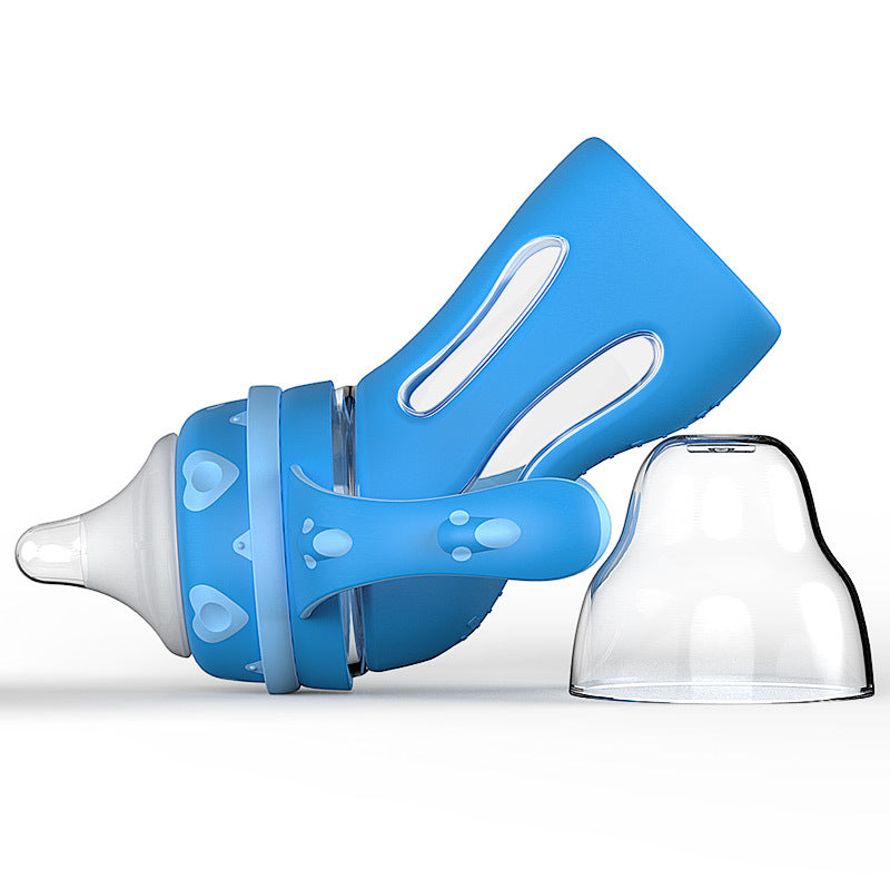 Glass Baby Straw Bottle – Drop-Resistant