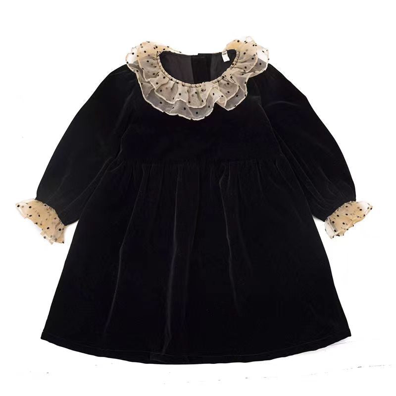 Baby Vintage Velvet Long Sleeves Dress