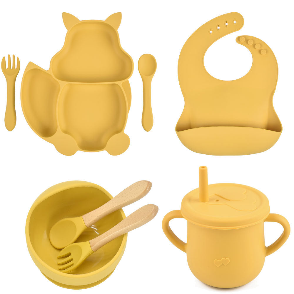 Baby Silicone Tableware Feeding Training Set