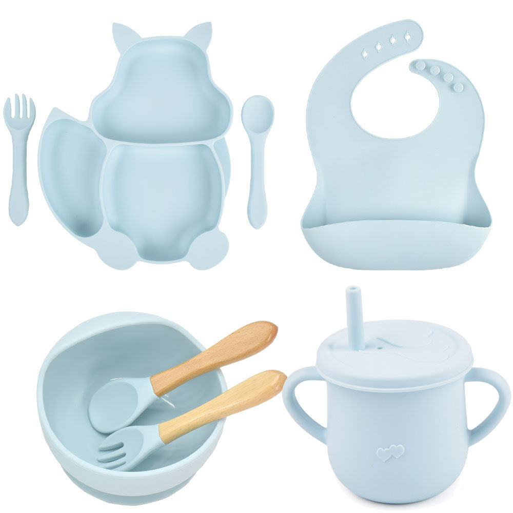 Baby Silicone Tableware Feeding Training Set