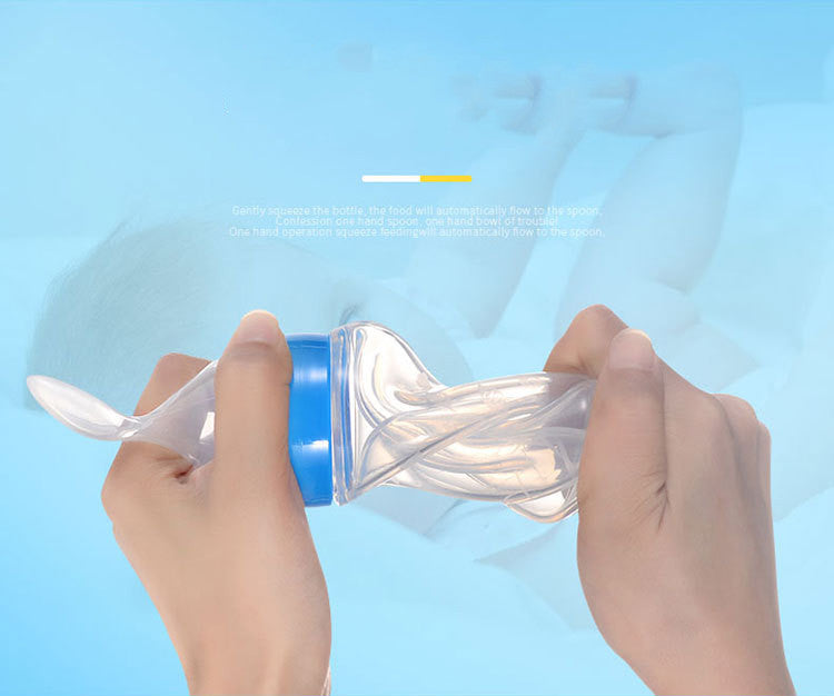 Silicone Baby Squeeze Bottle – Flat Bottom