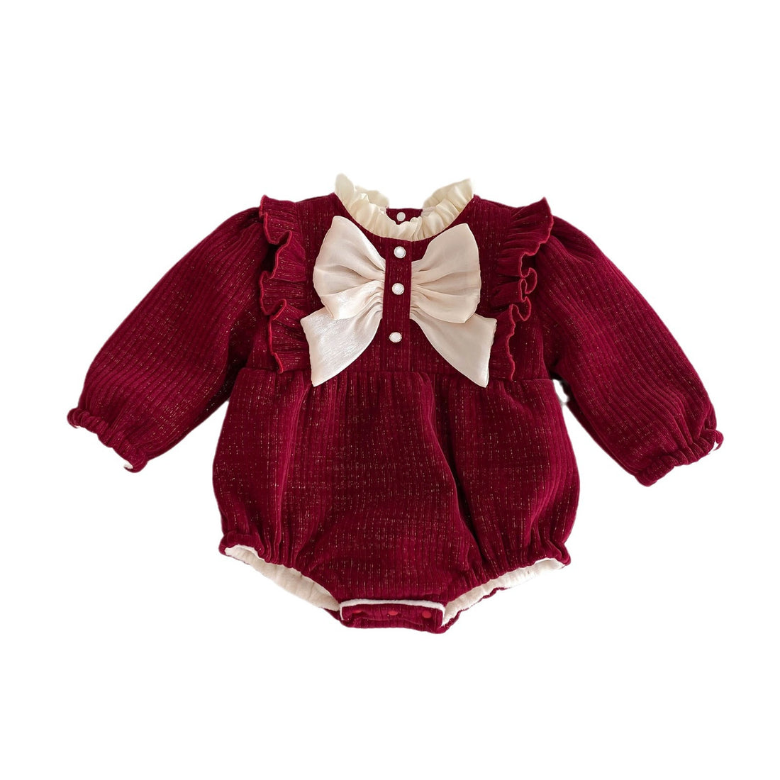 Fleece-lined Baby Girl Rompers