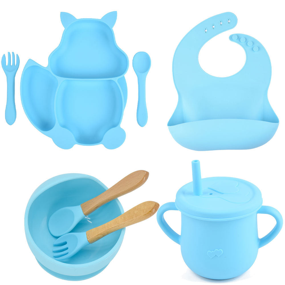Baby Silicone Tableware Feeding Training Set