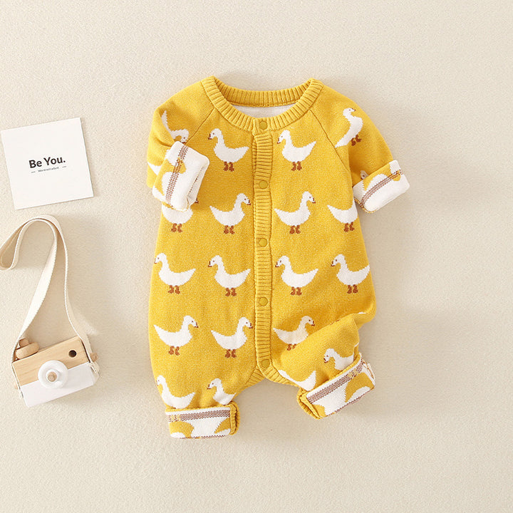 Double-layer Baby Knitted Romper