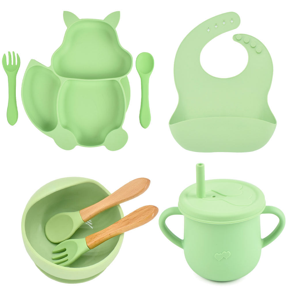 Baby Silicone Tableware Feeding Training Set