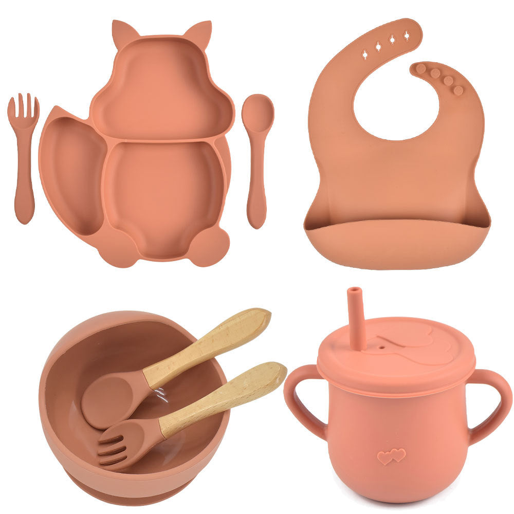 Baby Silicone Tableware Feeding Training Set