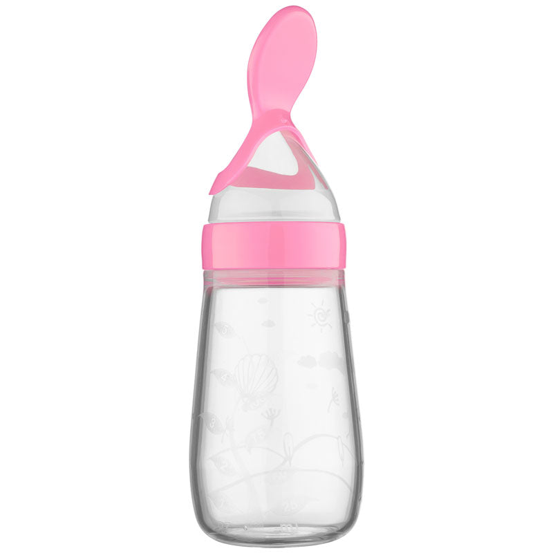 Silicone Baby Squeeze Bottle – Flat Bottom