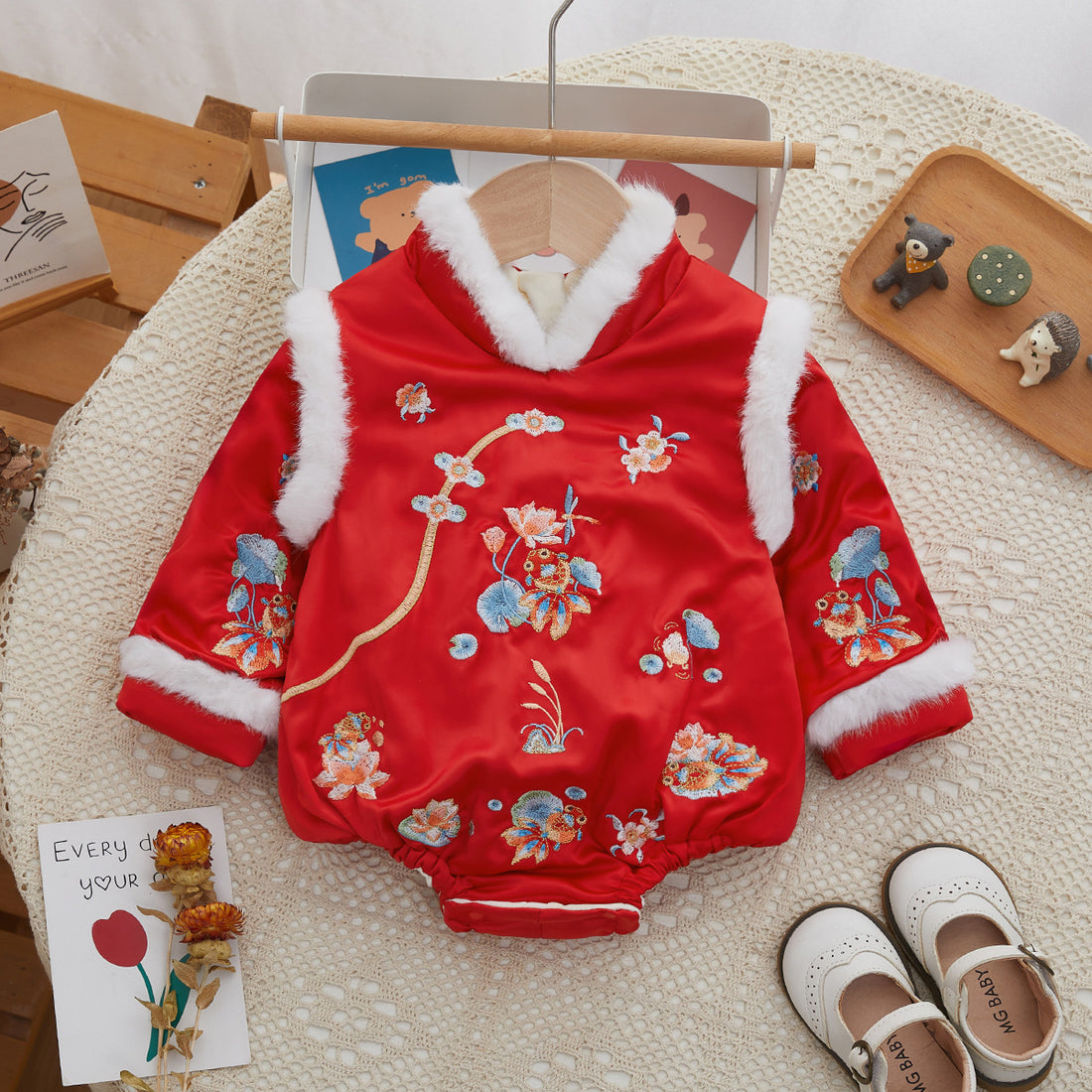 Winter Baby Triangle Rompers